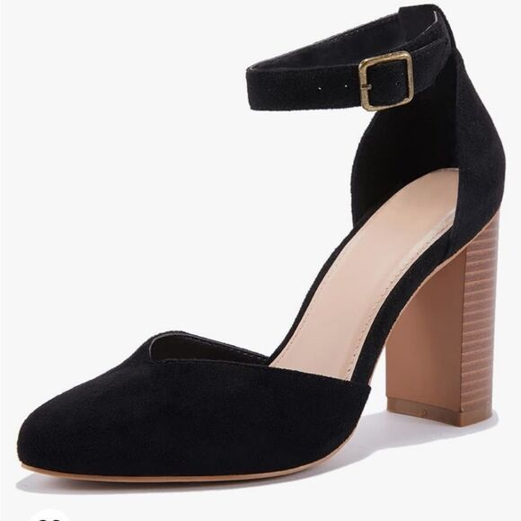 Black Suede Heels - Picture 6 of 7